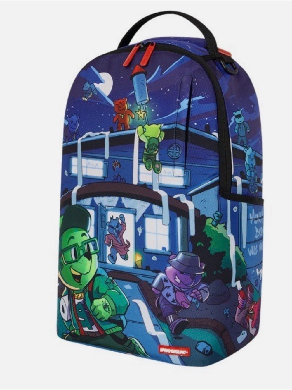 Sprayground Purple Night Cartoon Backpack